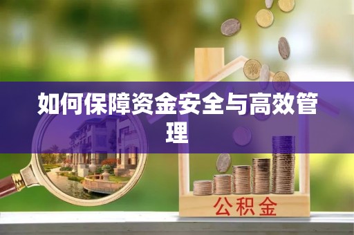 汉阴如何保障资金安全与高效管理