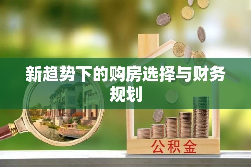 汉阴新趋势下的购房选择与财务规划