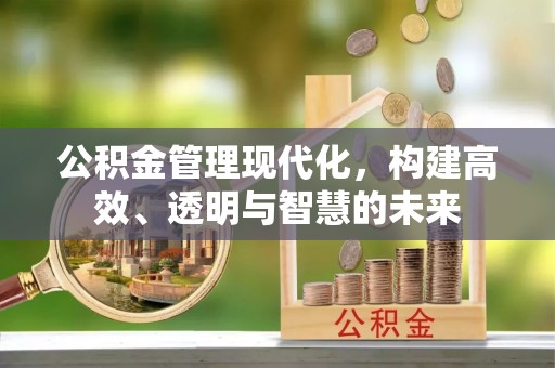 汉阴公积金管理现代化，构建高效、透明与智慧的未来