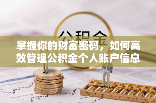 汉阴掌握你的财富密码，如何高效管理公积金个人账户信息