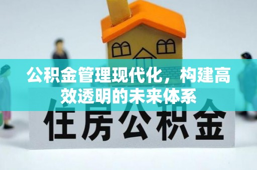 汉阴公积金管理现代化，构建高效透明的未来体系