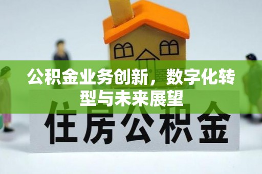汉阴公积金业务创新，数字化转型与未来展望