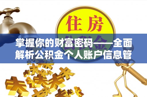 汉阴掌握你的财富密码——全面解析公积金个人账户信息管理与优化