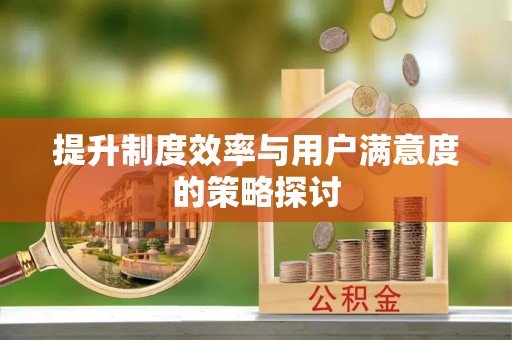 汉阴提升制度效率与用户满意度的策略探讨
